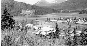 View of Wells townsite, showing two schools, hospital and Coronado Mine, wpH263