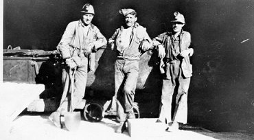 J.Leonard, (left), C.Keith, (centre) and A.Webster, (right), from Cariboo Gold Quartz Mine, wpH364